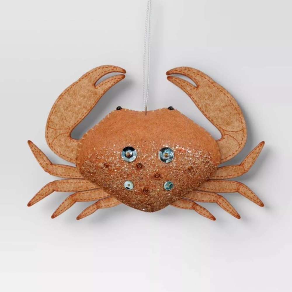 Christmas nwt Fabric Crab Ornament